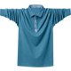 thumbnail image 1 of Camisa Elvqul para Hombre Azul Celeste Economicas Manga Corta Solapa Algodón de Color Sólido, 1 of 8