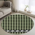 thumbnail image 2 of Sage Green Black Round Rug 3ft Area Rug Washable Soft Non-Slip 3' Circle Low Pile Rugs Farmhouse Vintage Bear Buffalo Plaid Carpet for Bedroom Living Room Entryway Home Office Dining Room, 2 of 9