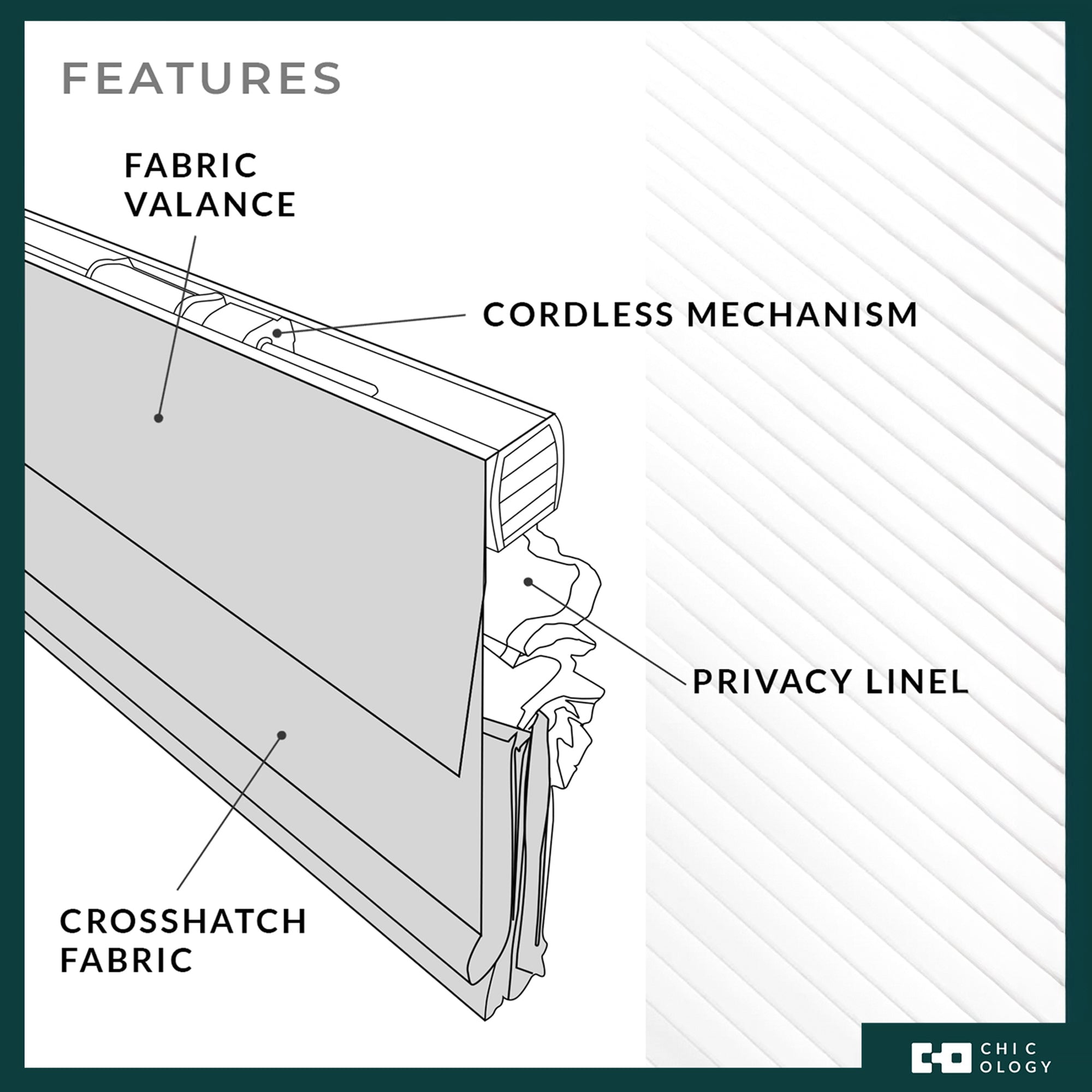 CHICOLOGY Cordless Roman Shades Belgian Chocolate (Light Filtering) 47"W X 64"H