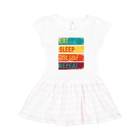 

Inktastic Disc Golfer Eat Sleep Disc Golf Repeat Gift Toddler Girl Dress
