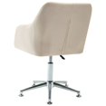thumbnail image 3 of vidaXL Swivel Dining Chair Cream Fabric, 3 of 5