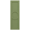 thumbnail image 3 of Ekena Millwork 15"W x 60"H EnduraCore Composite Center Circle Arts & Crafts Shutters, Moss Green (Per Pair - Hardware Not Included), 3 of 5