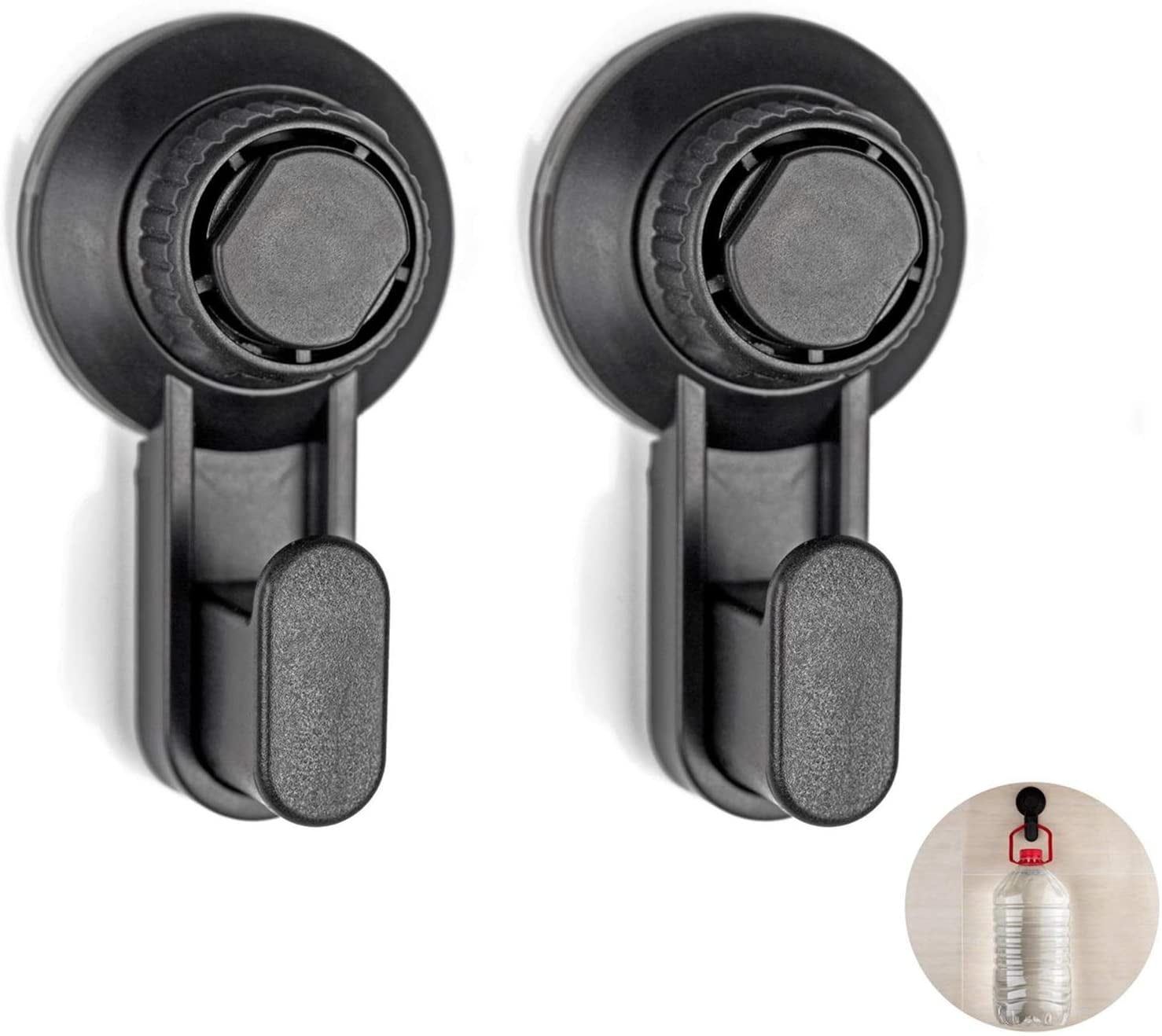 DAMAIE Suction Cup Hooks Reusable Suction Hooks, Waterproof Powerful