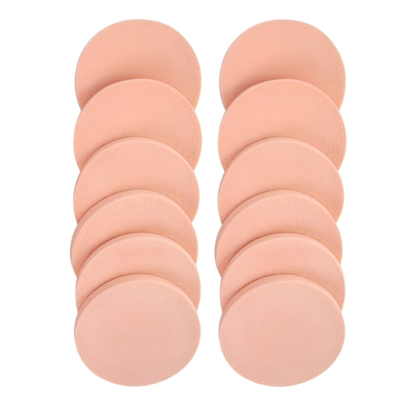 RAGUPEL 12pcs Round Makeup Sponges, Beauty Face Compact Powder Puff, Sponge Replacement for Cosmetic Foundation, Sensitive and All Skin Types Applicators Sponges Use for Dry and Wet