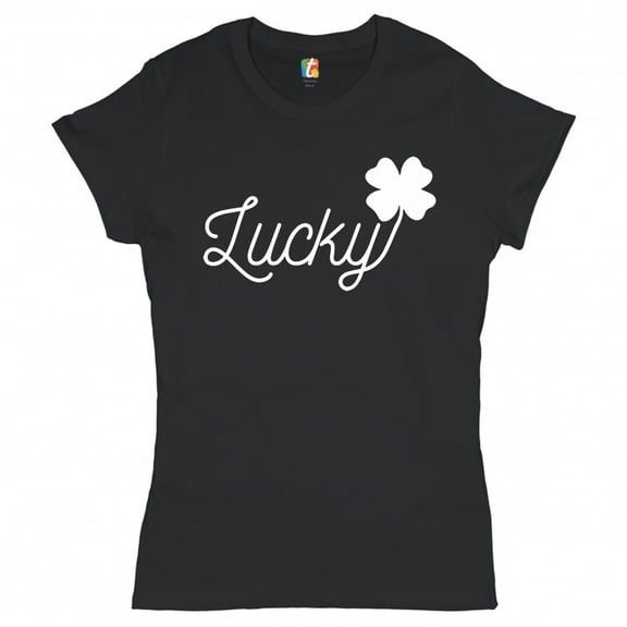 Tee Hunt Lucky Shamrock T-Shirt St. Patrick's Day Funny Holiday Women's T-Shirt Tee