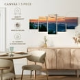 thumbnail image 5 of Elephant Stock Blue Ridge Wall Art - Horizontal Multi Panel Canvas - Living Room Wall Decor - Nature Multi Panel - Teal And Black Decor - 80" x 36", 5 of 7