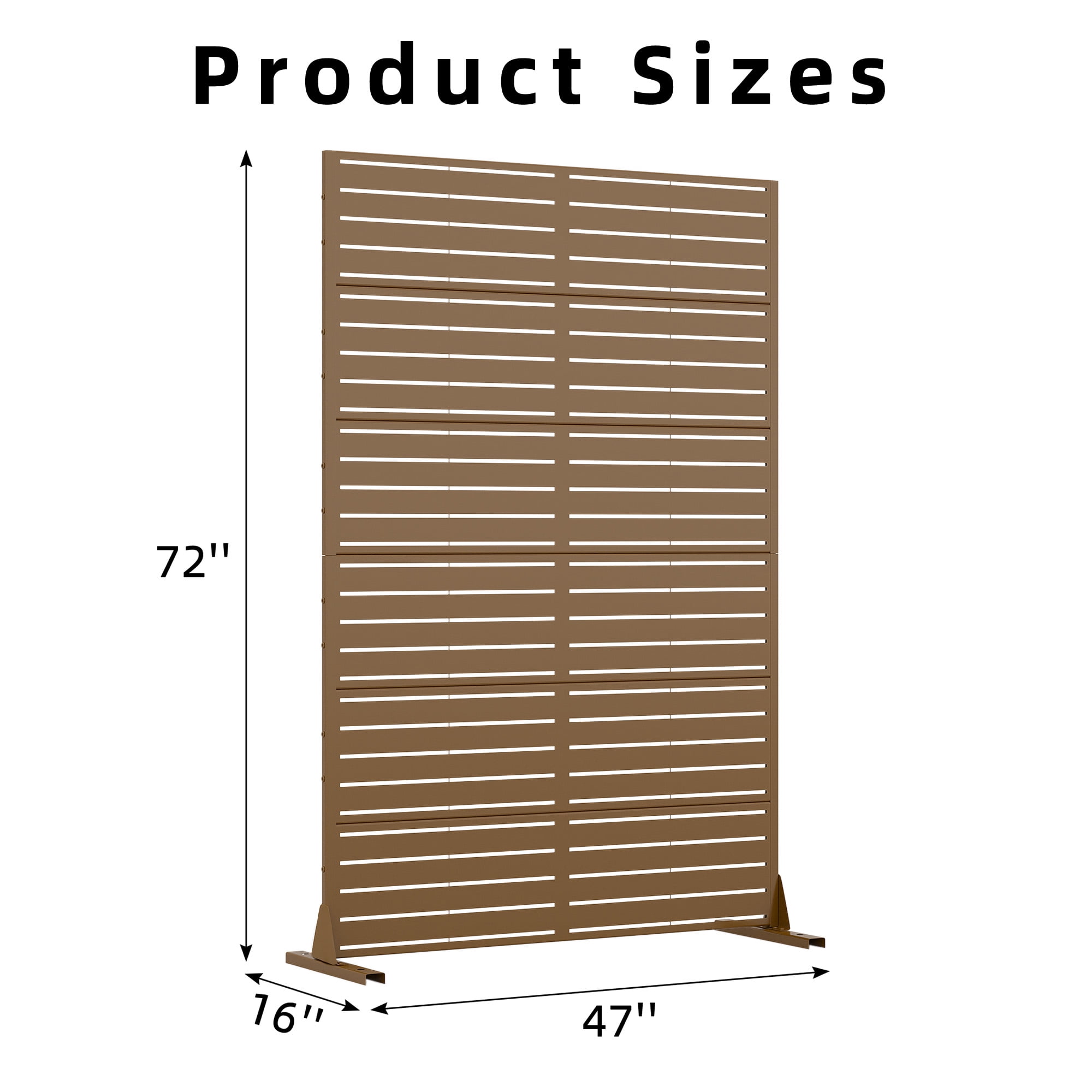 MAYEERTY 72x47in Privacy Screen Fence, Heavy Duty Fence Privacy Screen Outdoor 6 Pieces for Patio