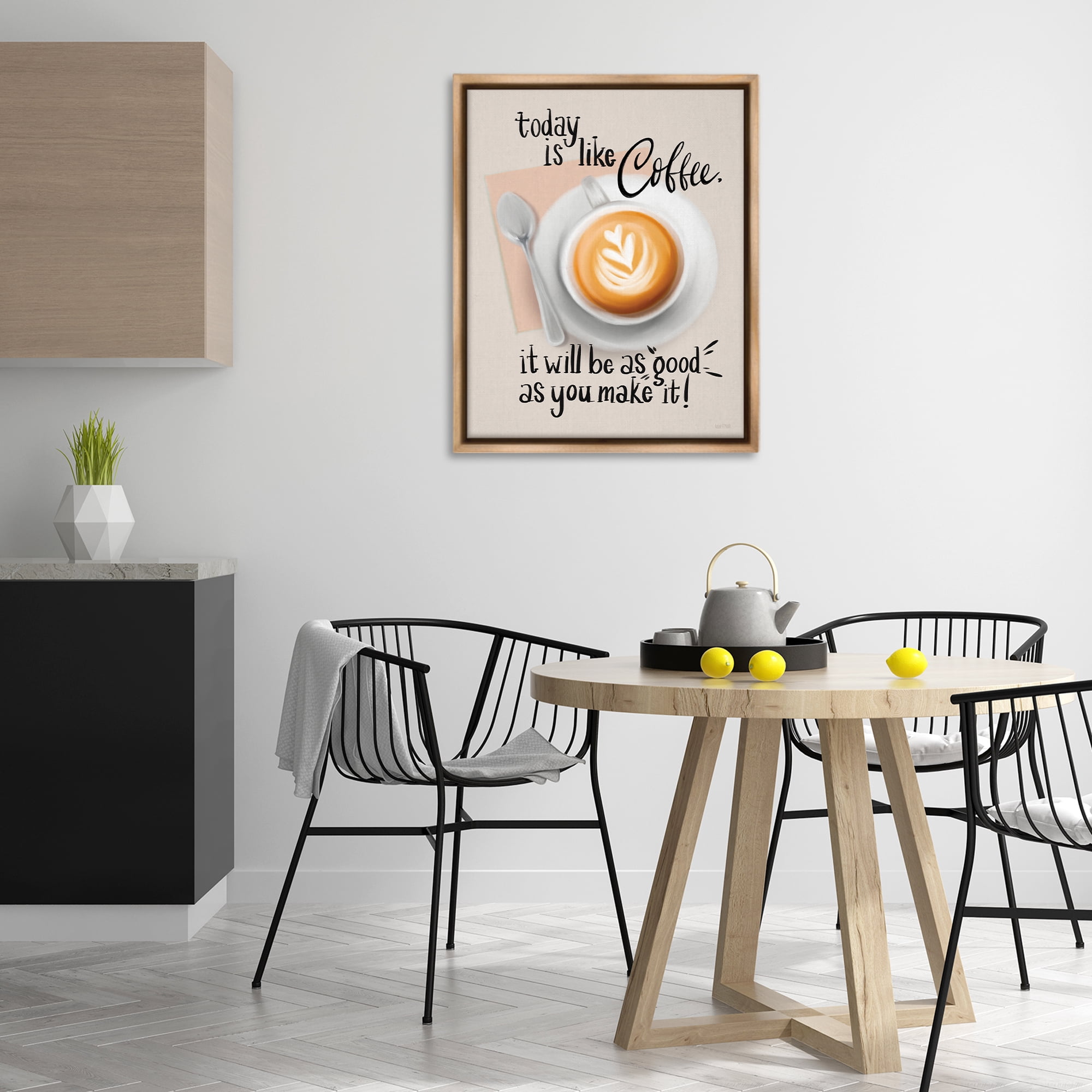 Stupell Industries Today Is Like Coffee Food & Beverage Painting Brown Floater Framed Canvas Art Print Wall Art, 25 x 31