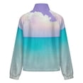 thumbnail image 6 of Jackets for Women Winter Coat Jackets Flannel Stand Collar Jacket(Ocean Dream Sunset,Size:S-4XL), 6 of 7