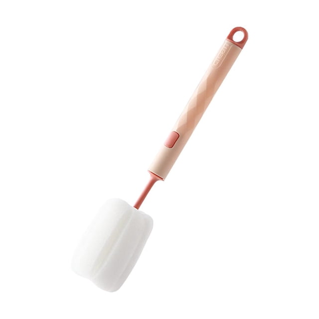 Cepillo de taza de esponja Tazas portátiles Cepillo de lavado Herramientas de limpieza de cocina (Rosa)