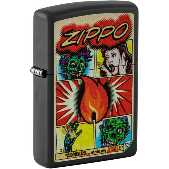 Zippo 46229 Comic Zombies Design Black Matte Windproof Lighter