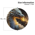 thumbnail image 3 of Pofeuu Golden White Fire Dragon Print Leather Coasters Set of 6, Round Cups Mugs Mat Pad for Home Kitchen Heat Resistant Drink Coasters,Round Shape, 3 of 7