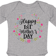 thumbnail image 4 of Inktastic Happy 1st Mothers Day Girls Girls Long Sleeve Baby Bodysuit, 4 of 5