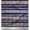 thumbnail image 1 of Soimoi Satin Silk Fabric Ikat Southwestern Printed Fabric 1 Yard 42 Inch Wide, 1 of 1