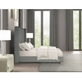 thumbnail image 4 of Restonic Gray Color 1pc Queen Size Bed with Fur Chenille Fabric & Mattress Ready, 4 of 7