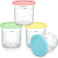 thumbnail image 3 of ACDANC Containers Replacement for Ice Cream Maker Pints and Lids - 4 Pack,16oz Cups Compatible with NC301 NC300 NC299 Series Ice Cream Maker - Dishwasher Safe,Leak Proof Lids Pink/Mint/Grey/Blue, 3 of 6