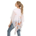 thumbnail image 3 of SWSMCLT Women's Beach Shawl Top Off The Shoulder Thin Lightweight Travel Scarf Chiffon Summer Swing Orange One Size, 3 of 5