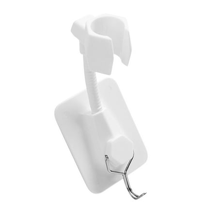 

Shower Head Holder Sticky Shower Head Bracket 360° Adjustable Wall Mounted Bathroom Shelf with Hook Black
