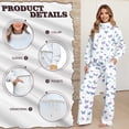 thumbnail image 4 of Renewold 2 Piece Lounge Sets for Women Matching Set Track Suit Mock Neck Sweatshirts and Wide Leg Drawstring Pants Workout Clothes for Jogging, Butterfly Print White, XS, 4 of 7
