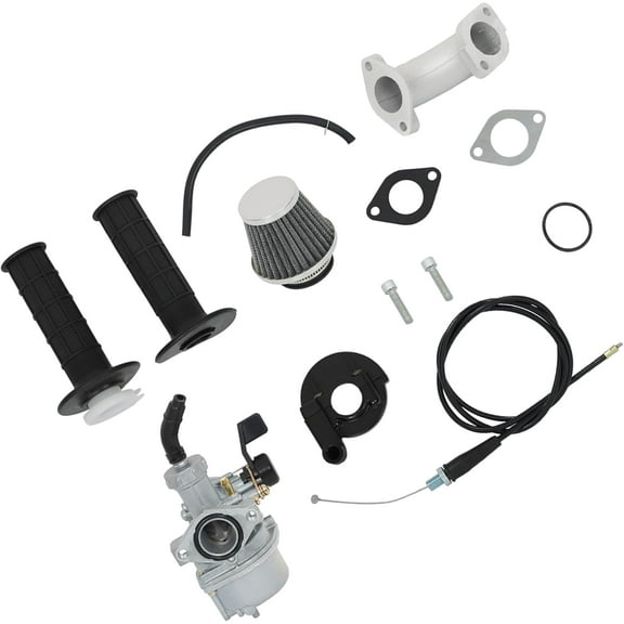 PET-U Motorcycle Carburetor with Filter and Intake Throttle Cable Replacement for Honda XR70R 1998-2003, CRF70F 2004-2012