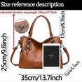 thumbnail image 4 of Womens Handbags Soft Leather Retro Vintage Casual Pocket Ladies Tote Shoulder Bags Yellow, 4 of 5