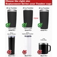 thumbnail image 2 of 4 Pack 20 oz Tumbler Lid, Replacement Lids Compatible for YETI 20 oz Tumbler,Travel Mug,Spill Proof Splash Resistant Silicone Sliding Covers,Straw Friendly, BPA Free, 2 of 3