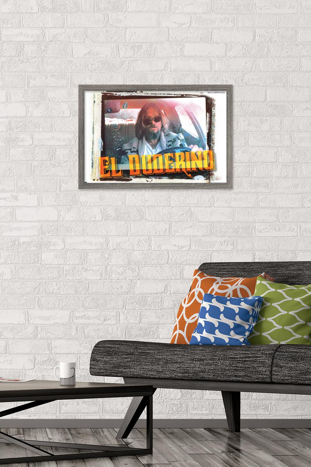 The Big Lebowski - El Duderino Wall Poster, 14.725" x 22.375", Framed