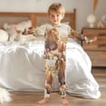thumbnail image 6 of BZSMCE Unisex Pajama Set Snug-Fit Cotton Sleepwear Regal Lion in Paradise Printed, 6 of 7