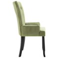 thumbnail image 2 of vidaXL Dining Chair with Armrests 2 pcs Light Green Velvet, 2 of 5