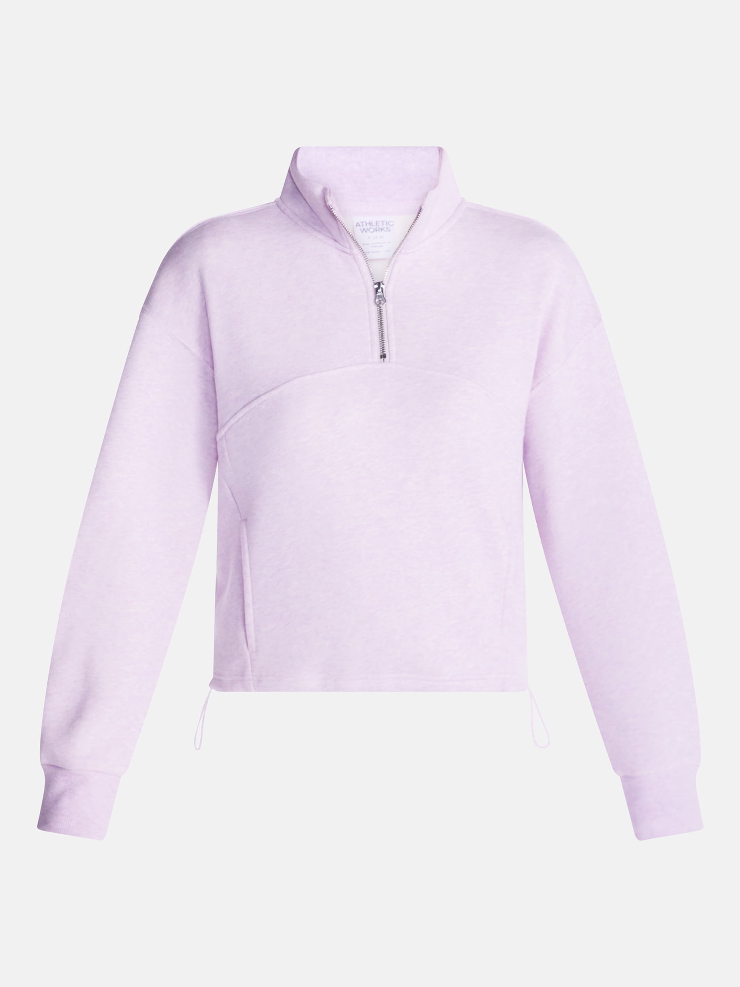 Athletic Works Women's Quarter Zip Fleece Sweatshirt, Sizes XS-XXXL