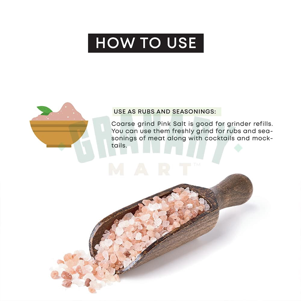 Himalayan Pink Salt Coarse Crystals by Granary Mart – Rich in Trace Minerals – Ideal for Grinder – Gourmet Grade - Unrefined & Natural - Affordable Wholesale Rate - 55 lbs Bulk Bag