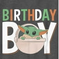 thumbnail image 2 of Boy's Star Wars: The Mandalorian Grogu Bassinet Birthday Boy Graphic Tee Charcoal Heather Large, 2 of 5