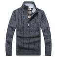 thumbnail image 1 of Mens Zip Up Hoodie Mens Sweatshirt Classic Plain Knitted Sweater 1/2 Zip Up Lightweight Drawstring Pullover Hoodie Mens Hoodie Zip Up Mens Sweatshirt Hoodie Mens Pullover Hoodie, 1 of 1