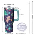 thumbnail image 2 of Snowman and Snowflakes 40oz Christmas Tumbler Stainless Steel Insulated Cup with Straw and Lid Gifts for Women, 2 of 4
