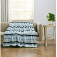 thumbnail image 2 of Chaps Solid Silky Soft Flannel Fleece Throw Blanket Navy 50” X 70” (One Size), 2 of 4