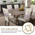 thumbnail image 4 of Purple Lavender Chair Covers Set of 6 Spring Pastoral Linen Texture Chair Back Covers Stretch Removable Washable Slipcovers Protector for Dining Room Kitchen Party Decor, 4 of 5