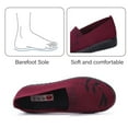 thumbnail image 3 of Women's Knitted Flat Shoes Breathable Mesh Loafers Anti Slip Driving Shoes Lightweight Comfortable Walking Shoes Red 5.5 UK, 3 of 7