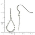 thumbnail image 5 of 925 Sterling Silver Dangle Shepherd Hook Earrings, 5 of 5