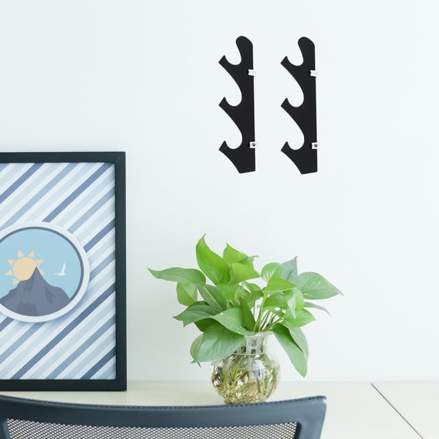 unbranded 2Ud Rack De Pared Para Negro Con Estilo Para Exhibición En Hogar