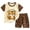 Brown, variant on Faraee Toddler Pajamas Baby Boys Girls Cotton 2 Piece Cute Summer Sleepwear Short Sleeve Kids Clothes Loose Fit PJs Outfit (2-3 Years,Beige)