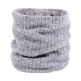thumbnail image 2 of Xfvqtps Unisex Loop Scarf for Mens and Womens Necks Warmer Solid Color Knitting Plush Lining Vertical Stripes Stacked Stretch Windproof Coldproof Cozy Warm Winter Neck Gaiters Gray, 2 of 9