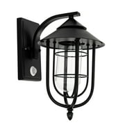 Fichiouy Motion Sensor Outdoor Wall Lights Waterproof Exterior Wall Lanterns with Seeded Glass Outside Lamp