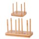 thumbnail image 1 of Dispensador de vasos desechables de 2 piezas, estante para vasos de papel de madera, estante para almacenamiento de vasos para uso doméstico, 1 of 7