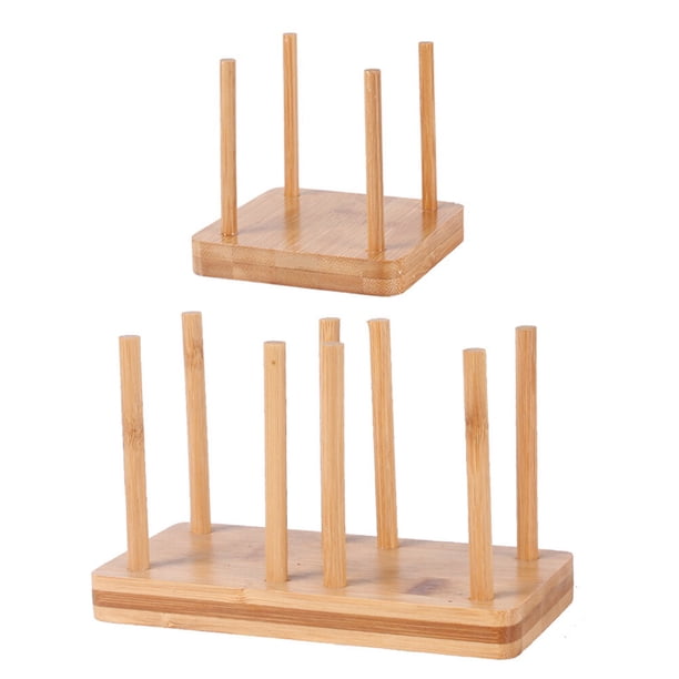 Dispensador de vasos desechables de 2 piezas, estante para vasos de papel de madera, estante para almacenamiento de vasos para uso doméstico