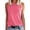 Hot Pink, variant on Ladies Solid Color Vest Sleeveless Summer T Shirt Round Neck Top Berry Top Women 2XL