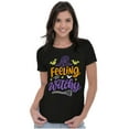 thumbnail image 3 of Cute Spooky Halloween Feeling Witchy Womens Slim Fit Graphic Tee Brisco Brands S, 3 of 5