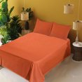 thumbnail image 4 of Ambesonne Orange Fitted & Top Sheet Set with Shams, Retro Bohemian Ethnic, Orange, 4 of 8