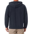 thumbnail image 3 of SUDADERA CON CAPUCHA DE PULLOVER JACQUARD CON BOLSILLOS Y CORDÓN PARA HOMBRES INSPIRE CHIC M AZUL MARINO, 3 of 6
