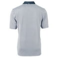 thumbnail image 3 of Men's Cutter & Buck Navy New Hampshire Fisher Cats Big & Tall Virtue Eco Pique Micro Stripe Recycled Polo, 3 of 3