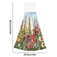 thumbnail image 2 of Haosy 2 Pack Kitchen Wash Cloths with Hanging Loops Absorbent Absorbent Quick Drying Hand Towels, Colored Glass Flowers, 2 of 7